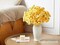 Ranunculus Yellow Artificial Flower Faux Silk Mini Ranunculus Bulk Fake Wedding Filler Flowers for DIY Bouquets, Centerpieces Arrangements Bridal Shower Decorations 15Pcs